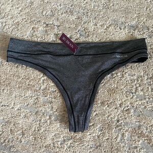 Adore Me NWT Gray Thong Panties Microfiber Heathered Gray: Medium